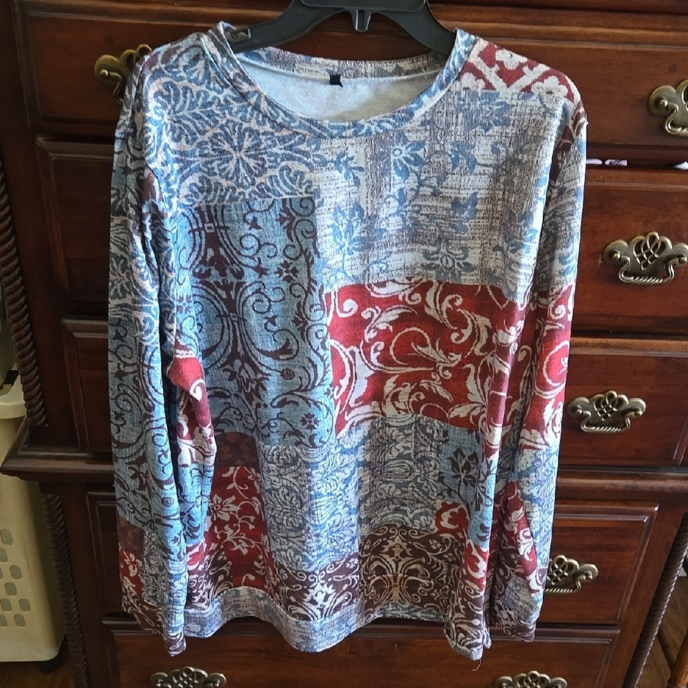Multicolor Patterned Long Sleeve Shirt